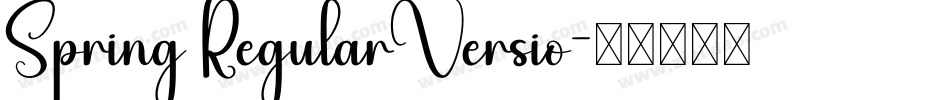 Spring RegularVersio字体转换